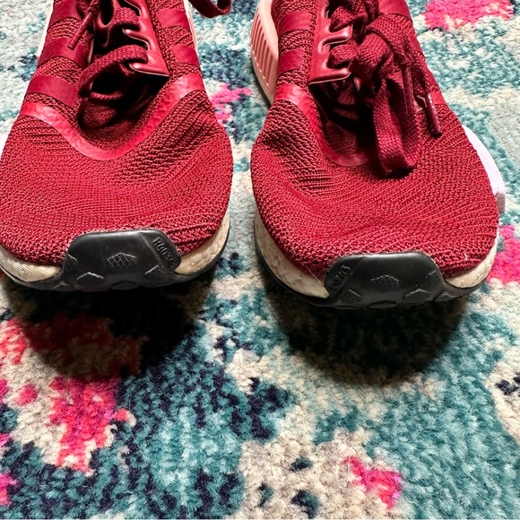 Adidas NMD R1 Low-Top Sneakers in Burgundy - Picture 8 of 14